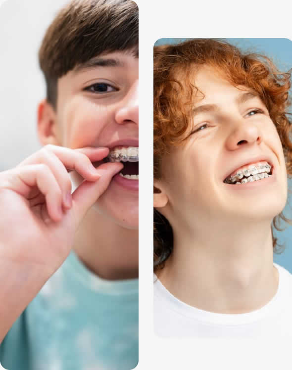 chicos sonriendo ortodoncia infantil y adultos riudent